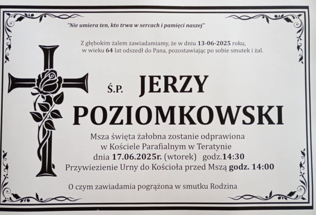 + Jerzy Poziomkowski (64 l.)