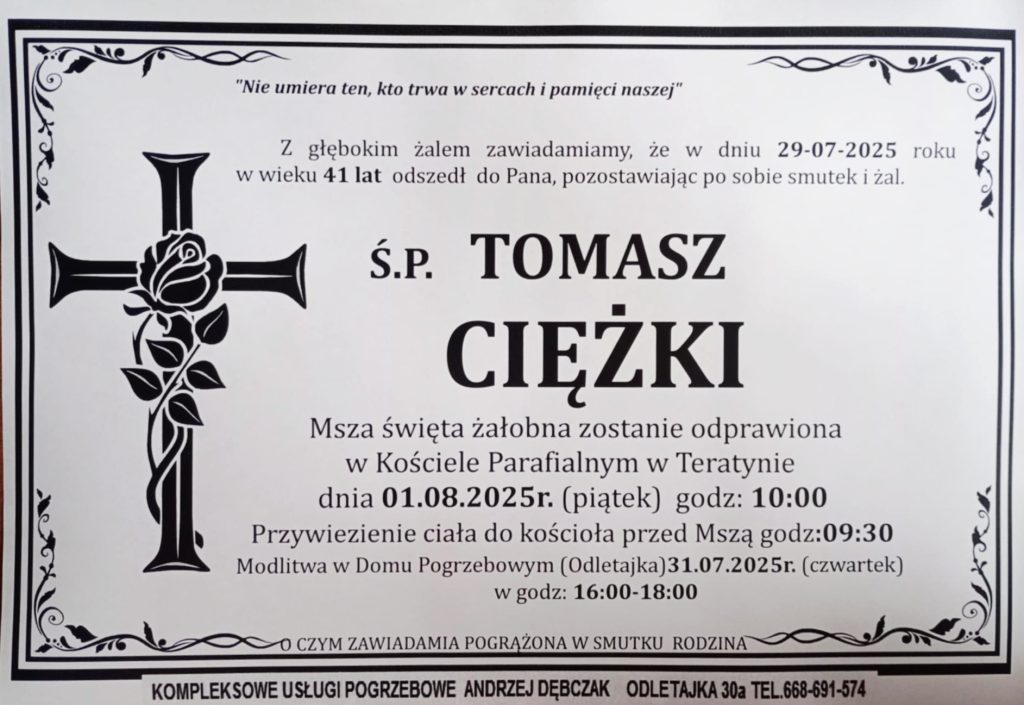 + Tomasz Ciężki (41 l.)