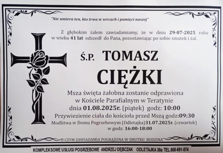 + Tomasz Ciężki (41 l.)