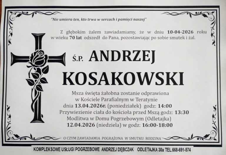 + Andrzej Kosakowski (70 l.)