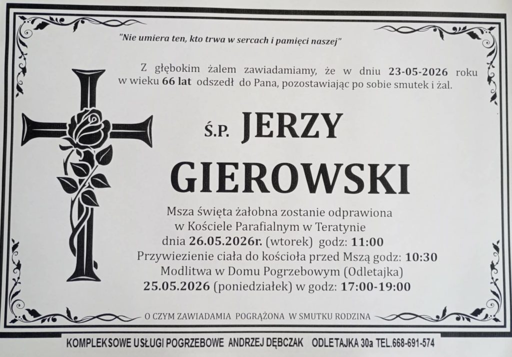 + Jerzy Gierowski (66 l.)