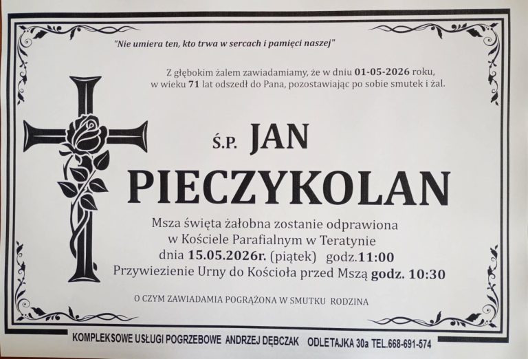 + Jan Pieczykolan (71 l.)