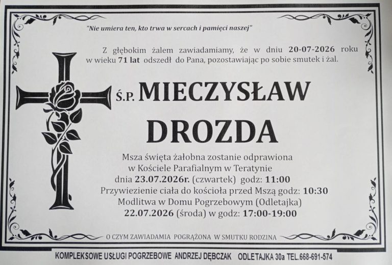 + Mieczysław Drozda (71 l.)